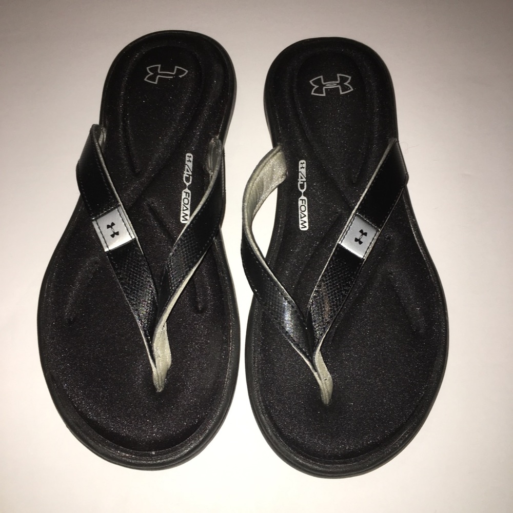 Under Armour Black Casual Flip Flops Sandals